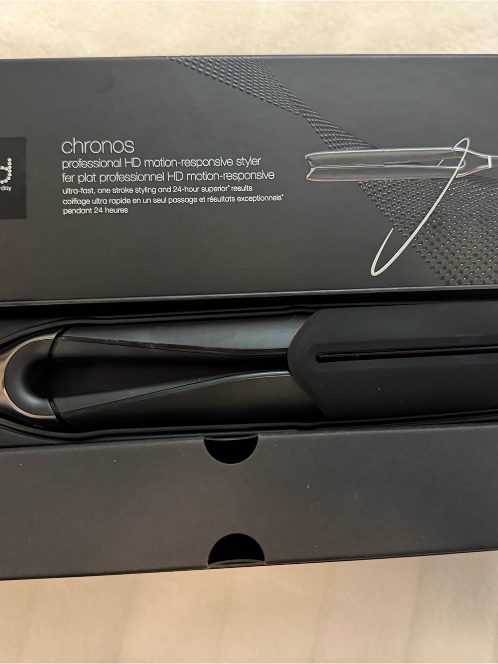 ghd Chronos Professional HD Motion-Responsive Black Hair Straightener